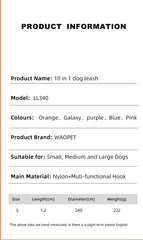 Reflective Series Dog Leash For Small Medium & Large - PeticaDeals