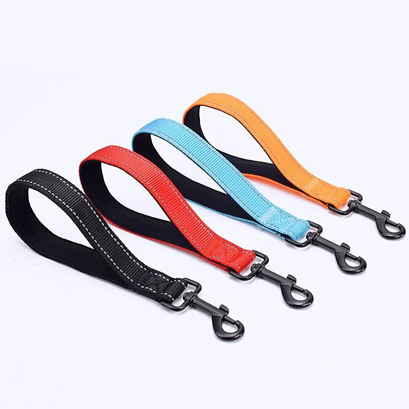 Reflective Short Leash for Medium Large Dog Walking Soft Padded Handle Dog Leashes Short Pet Chain - PeticaDeals