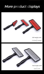 Remove Needle Brush Slicker Massage Tool Dog Cat Grooming Comb Shedding Hair - PeticaDeals