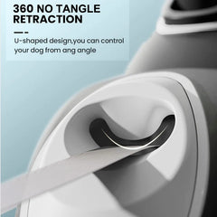 Retractable Dog Leash Flashlight Anti-Slip Handle Dog Lead No Tangle Poop Bag Dispenser - PeticaDeals