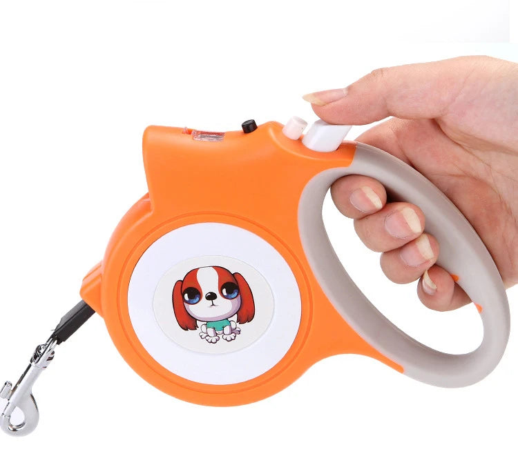 Retractable Pet Leash with LED Flashlight Detachable - PeticaDeals