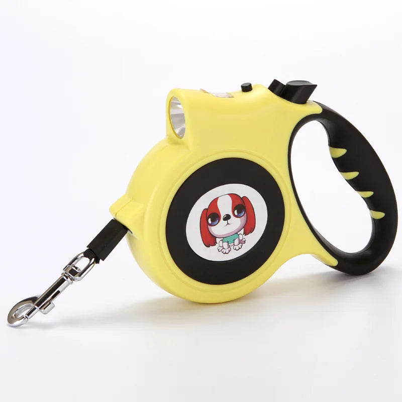 Retractable Pet Leash with LED Flashlight Detachable - PeticaDeals