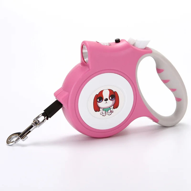 Retractable Pet Leash with LED Flashlight Detachable - PeticaDeals