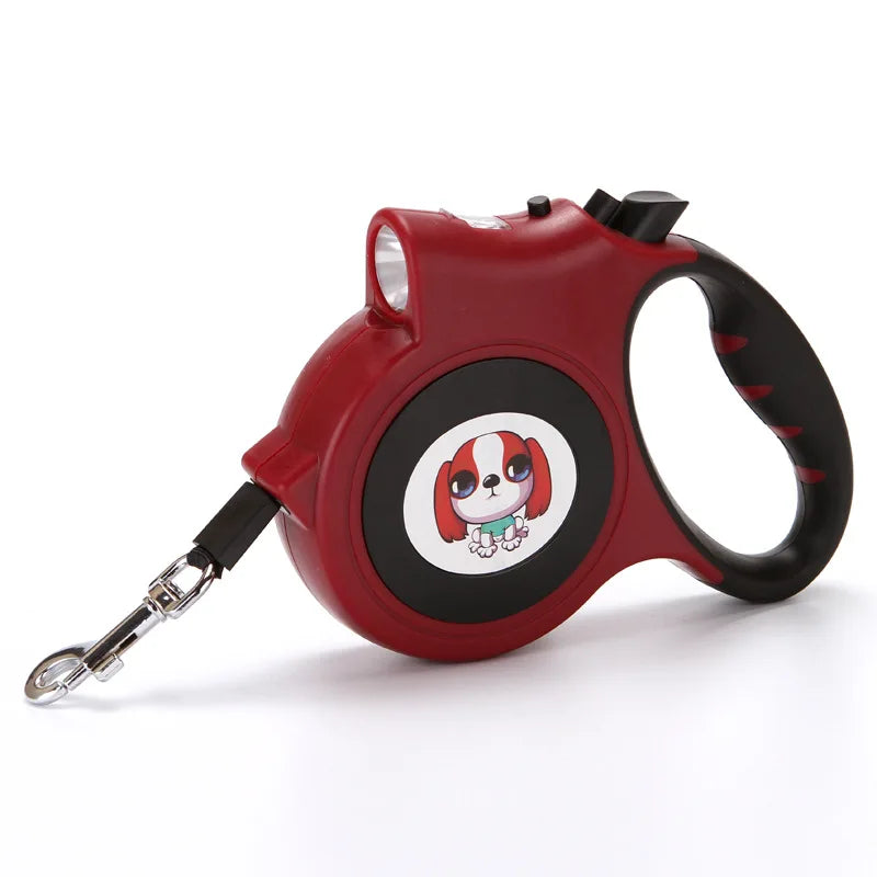 Retractable Pet Leash with LED Flashlight Detachable - PeticaDeals