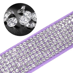 Rhinestone Suede Leather Bowknot Adjustable - PeticaDeals