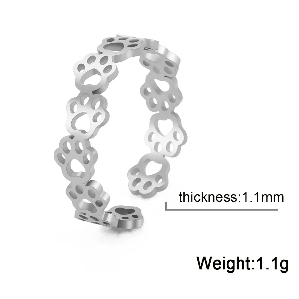 Ring Stainless Steel Adjustable - PeticaDeals