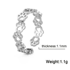 Ring Stainless Steel Adjustable - PeticaDeals