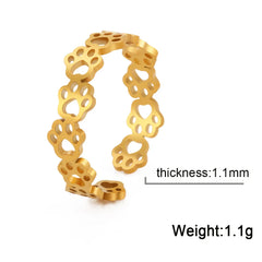 Ring Stainless Steel Adjustable - PeticaDeals