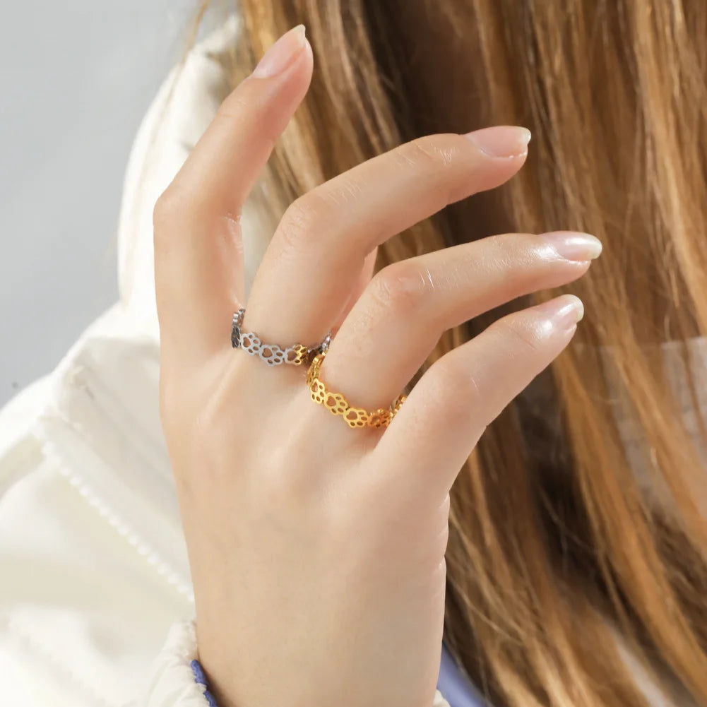Ring Stainless Steel Adjustable - PeticaDeals