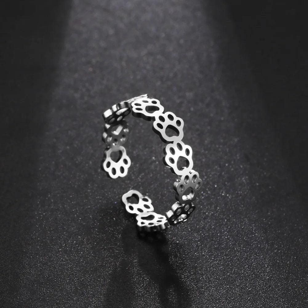 Ring Stainless Steel Adjustable - PeticaDeals