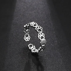 Ring Stainless Steel Adjustable - PeticaDeals