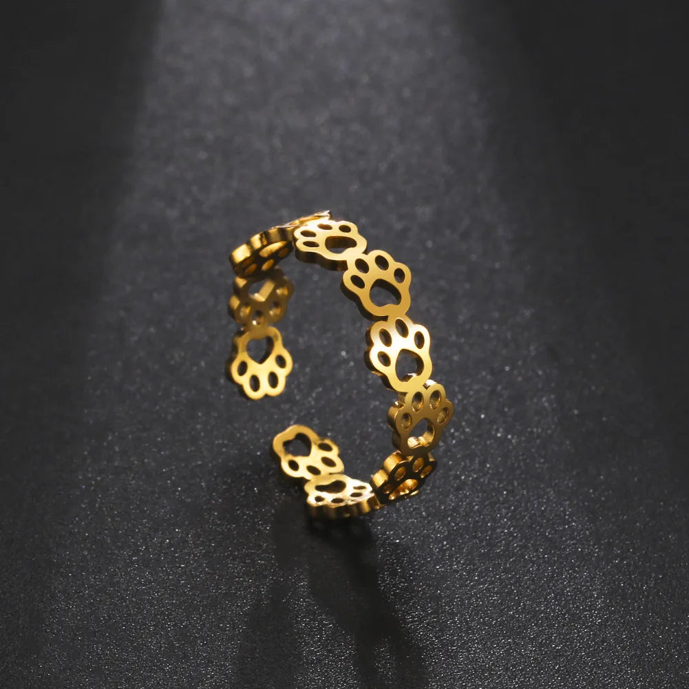 Ring Stainless Steel Adjustable - PeticaDeals