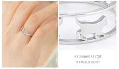 Rings For Women Stainless Steel Cute Kitten Ring Trend Animal Jewelry - PeticaDeals
