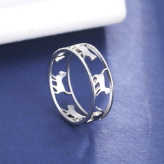 Rings For Women Stainless Steel Cute Kitten Ring Trend Animal Jewelry - PeticaDeals