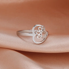 Cute Dog Paw with Heart Rings for Girls Stainless Steel Ring Jewelry