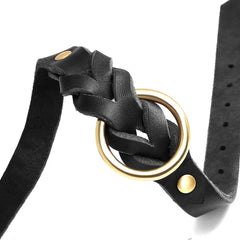 Set Durable Genuine Leather Dog Collars & Leash - PeticaDeals
