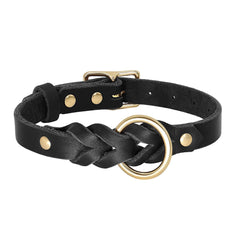 Set Durable Genuine Leather Dog Collars & Leash - PeticaDeals