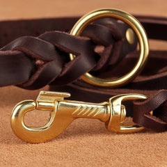 Set Durable Genuine Leather Dog Collars & Leash - PeticaDeals