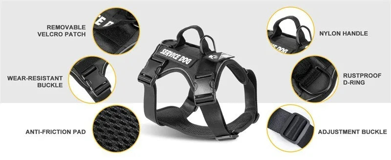 Shock Absorption Night Vision Reflective Pet Tactical - PeticaDeals