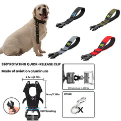 Short Dog Leash Padded Handle Heavy Duty Short Nylon Dog Lead - PeticaDeals