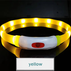 Silicone Led Dog Collar Usb Rechargeable Luminous Dog - PeticaDeals