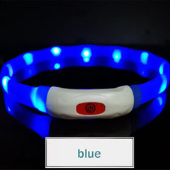 Silicone Led Dog Collar Usb Rechargeable Luminous Dog - PeticaDeals