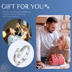 Simple Style Personalized Cat Paw Rings for Women - PeticaDeals