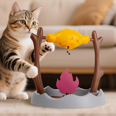 Simulated barbecue Cat Toy Interactive Educational Pet Toy Rolling Leakage Food Cat Toy - PeticaDeals