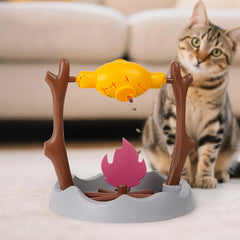 Simulated barbecue Cat Toy Interactive Educational Pet Toy Rolling Leakage Food Cat Toy - PeticaDeals