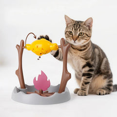 Simulated barbecue Cat Toy Interactive Educational Pet Toy Rolling Leakage Food Cat Toy - PeticaDeals