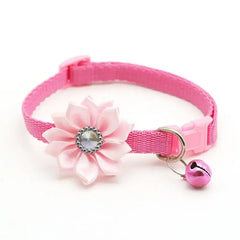 Small Cat Dog Collar Flower Neck Strap Adjustable - PeticaDeals