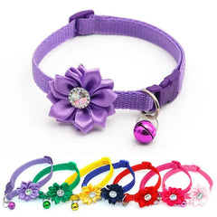 Small Cat Dog Collar Flower Neck Strap Adjustable - PeticaDeals