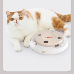‌Smart Self-Play Cat Toy with Feather Wand - Auto Rotating Teaser for Boredom Relief - PeticaDeals