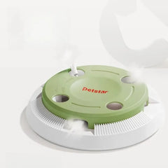 ‌Smart Self-Play Cat Toy with Feather Wand - Auto Rotating Teaser for Boredom Relief - PeticaDeals
