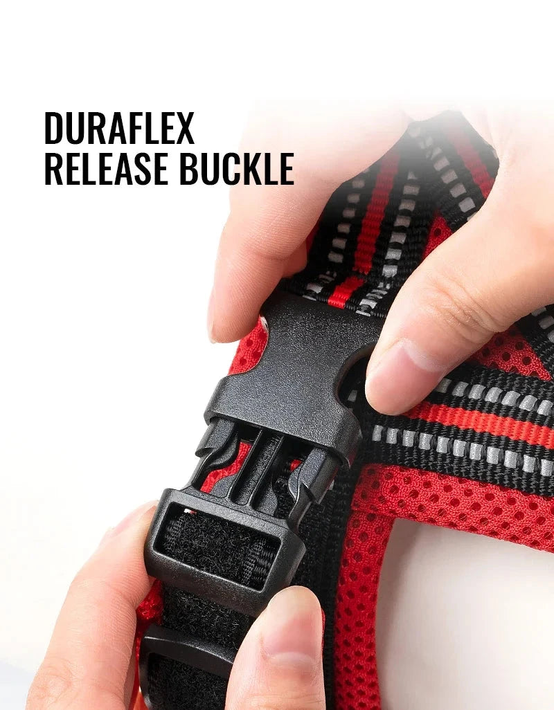 Soft Mesh Padded Nylon Reflective Easy Put-On Dog Harness - PeticaDeals