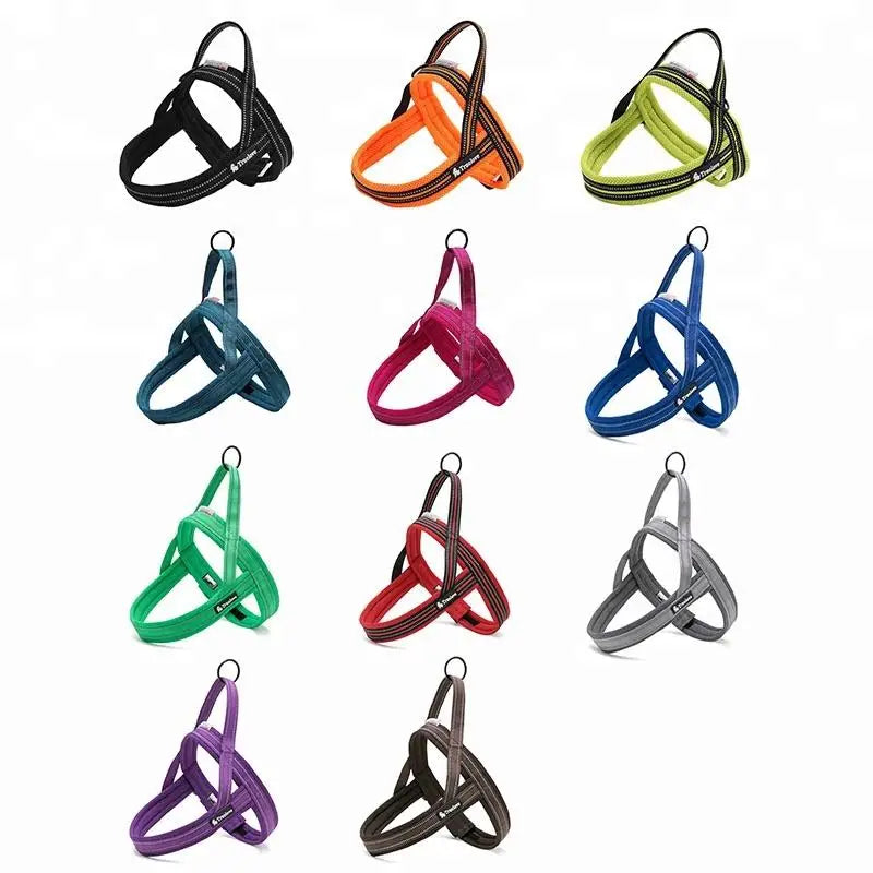 Soft Mesh Padded Nylon Reflective Easy Put-On Dog Harness - PeticaDeals
