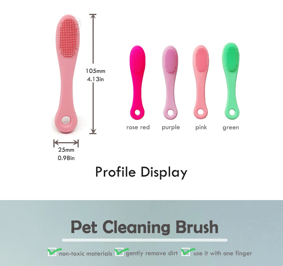 Soft Pet Finger Brush Dog Cat Cleaning - PeticaDeals