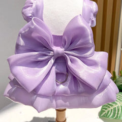 Solid Color Cat Dog Dresses with D-ring for Small Dogs - PeticaDeals