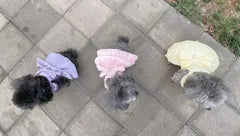 Solid Color Cat Dog Dresses with D-ring for Small Dogs - PeticaDeals
