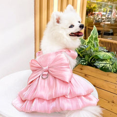 Solid Color Cat Dog Dresses with D-ring for Small Dogs - PeticaDeals