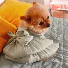 Solid Color Cat Dog Dresses with D-ring for Small Dogs - PeticaDeals