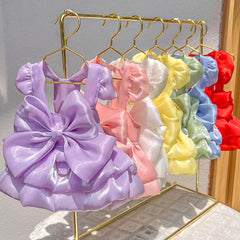 Solid Color Cat Dog Dresses with D-ring for Small Dogs - PeticaDeals
