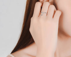 Solid Real Sterling Silver Fine Jewelry Cat Opening Ring - PeticaDeals