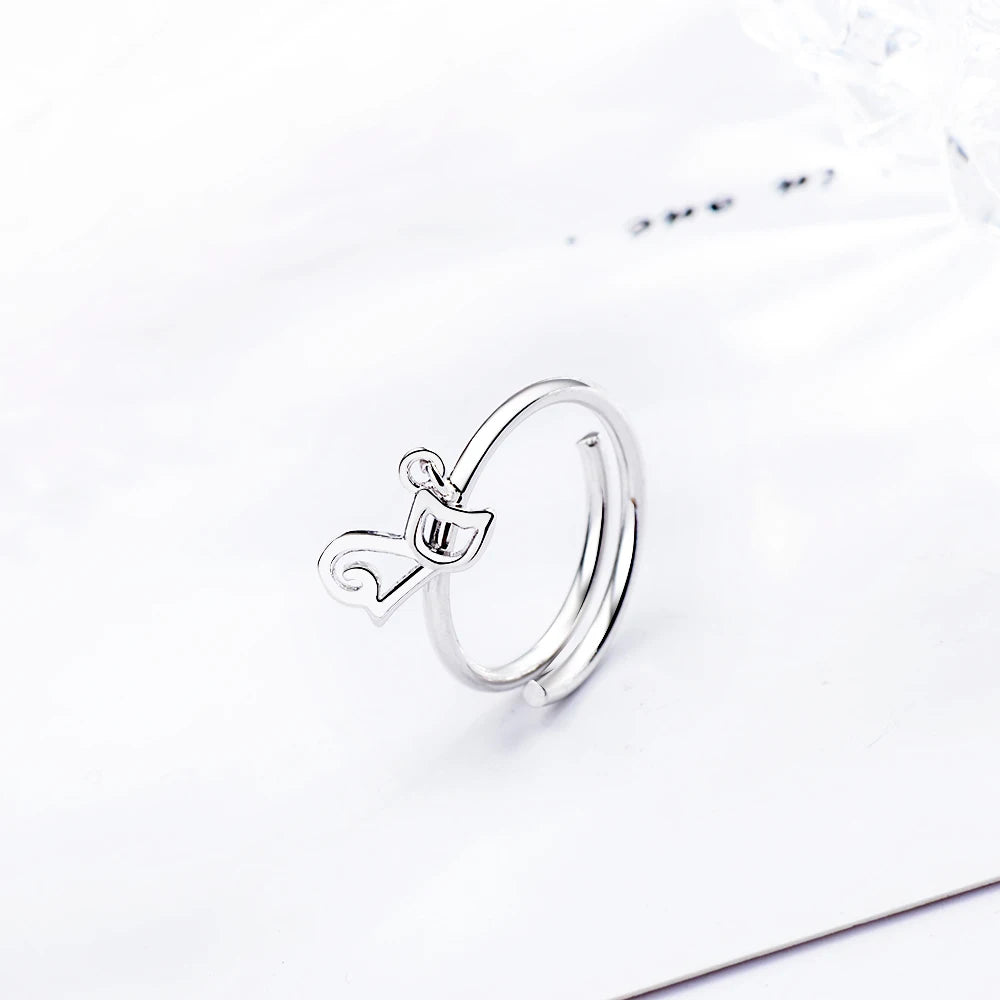 Solid Real Sterling Silver Fine Jewelry Cat Opening Ring - PeticaDeals