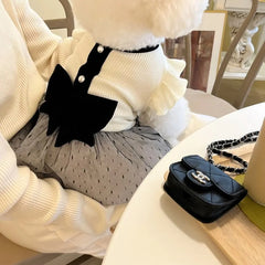 Spring and Summer New Cute Bow Yarn Dress - PeticaDeals