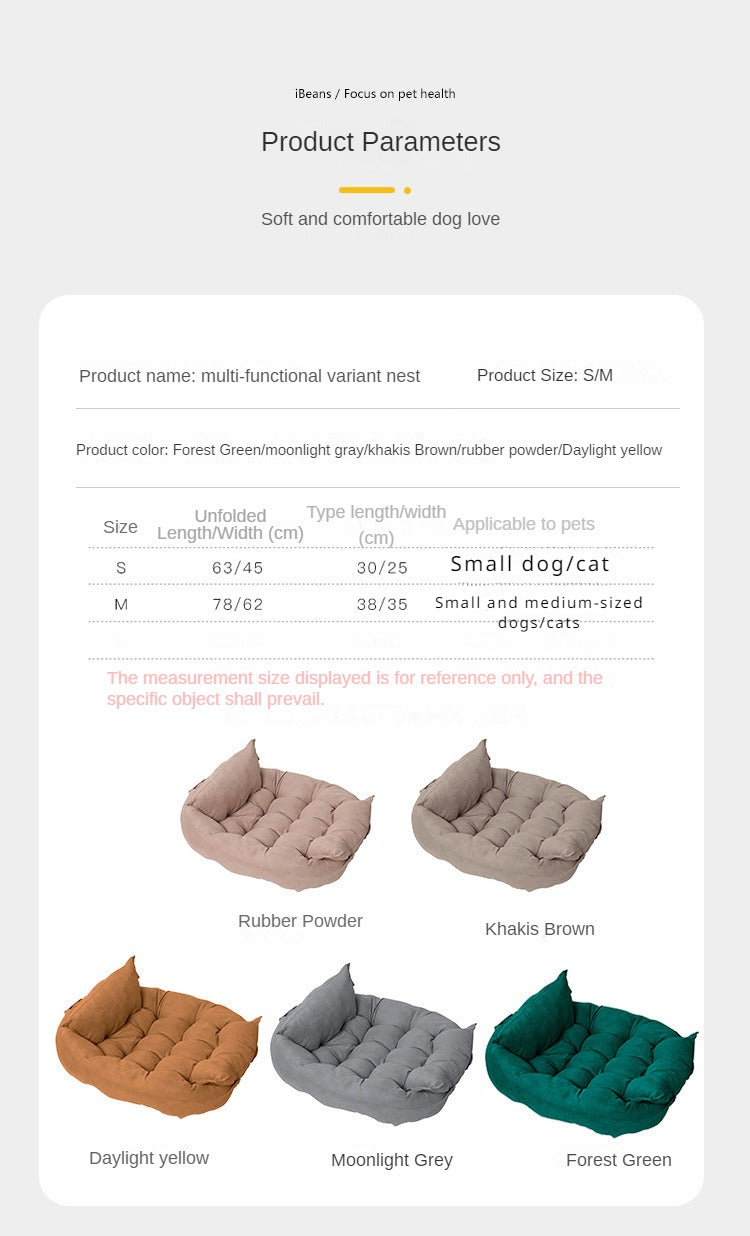 Square Super Soft Pet  Mat Multi-Function Folding Square Cushion - PeticaDeals