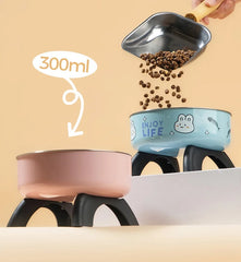 Stainless Steel Cat Bowl High Footed Neck Protection Kitten Bowl Anti-slip Pet Bowl for Dogs Cats - PeticaDeals