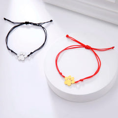 Stainless Steel Cute Animal Dog Cat Paw Charm Bracelets for Women Men Wax Rope Adjustable - PeticaDeals