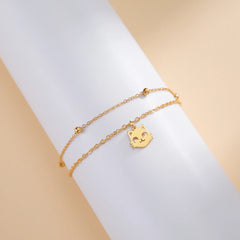 Stainless Steel Cute Cat Kitten Chain Foot Anklet - PeticaDeals