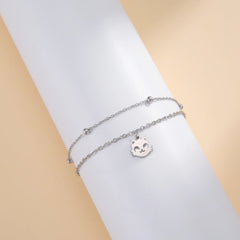 Stainless Steel Cute Cat Kitten Chain Foot Anklet - PeticaDeals